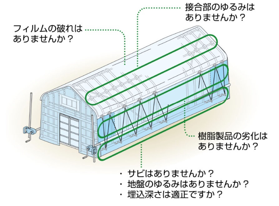 ビニールハウス災害対策_点検・保守